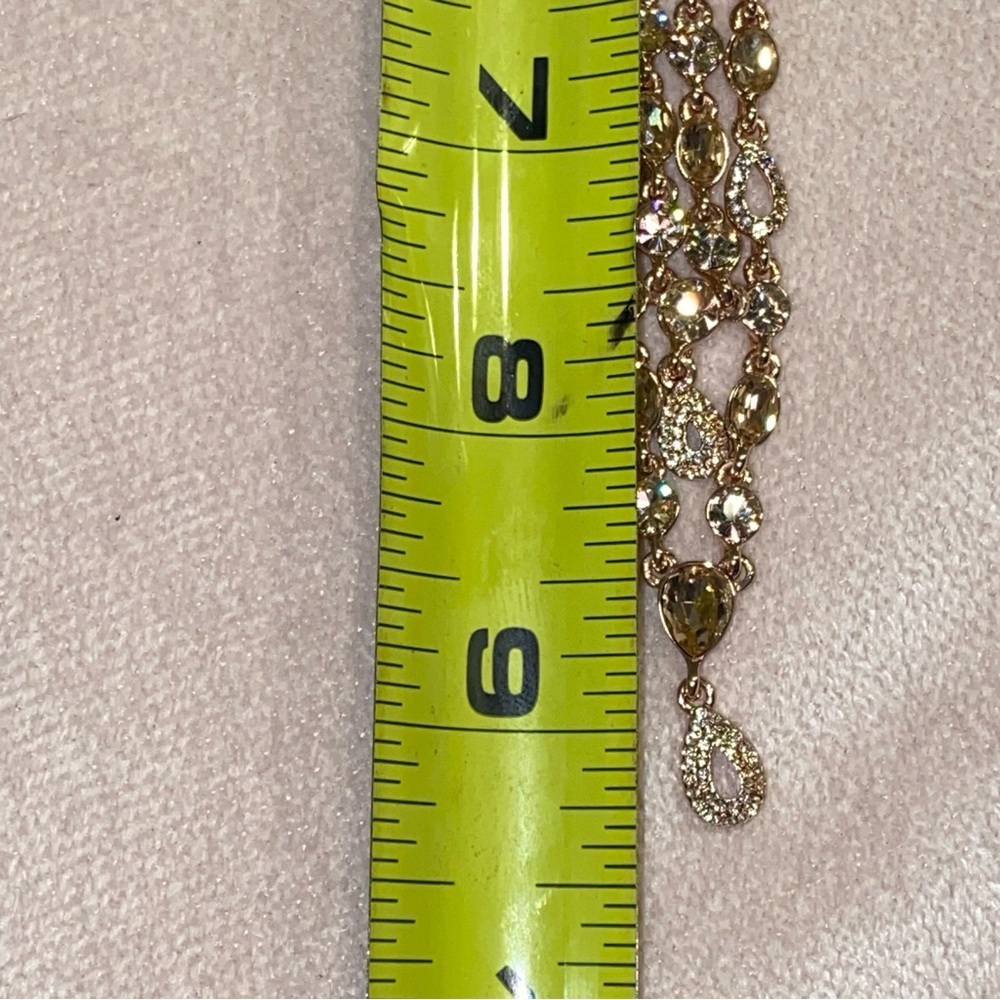 Givenchy rose gold tone with champagne Swarovski crystal necklace - Picture 13 of 16